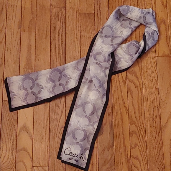 Coach Denim Logo Scarf - Picture 4 of 8
